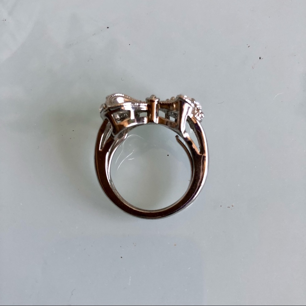Nvc Silver Bow Ring - image 4